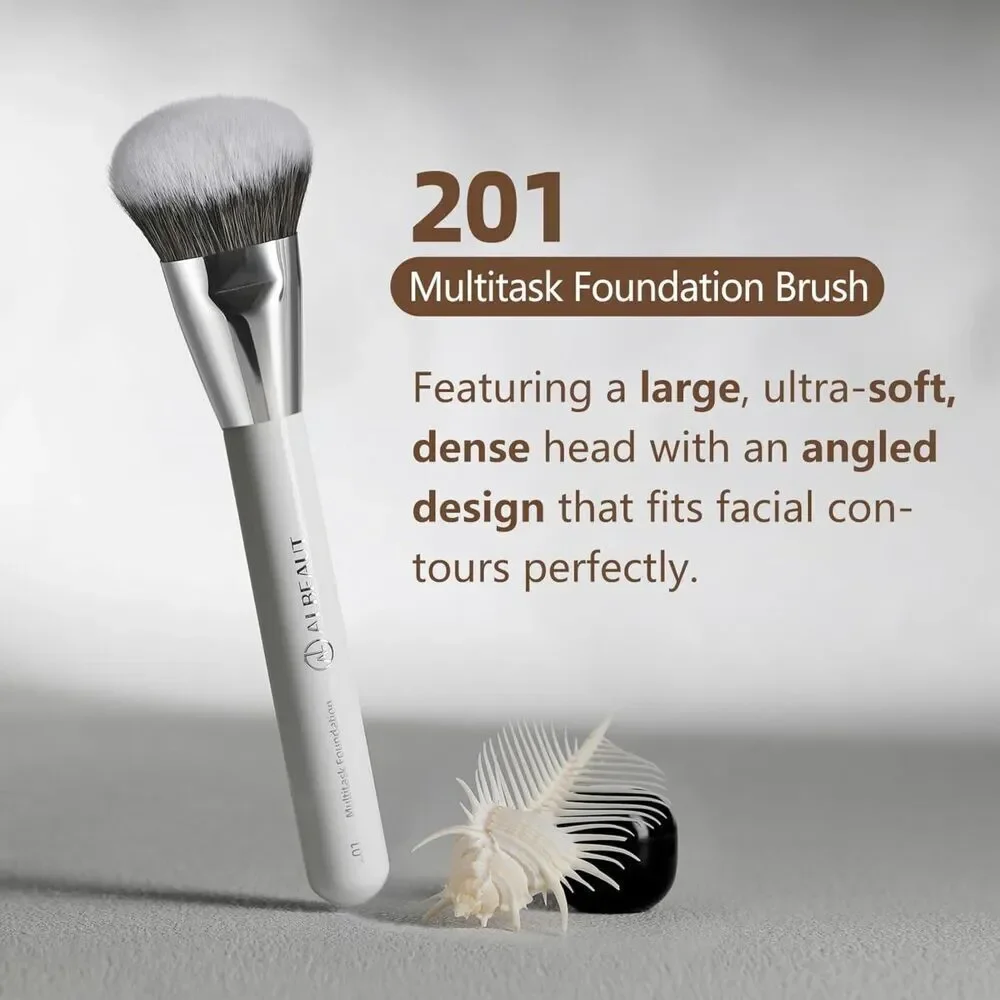201 Professional Angled Foundation Brush with Dense Bristles for Blending